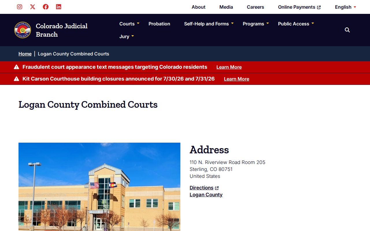 Logan County court records Combined Courts location page